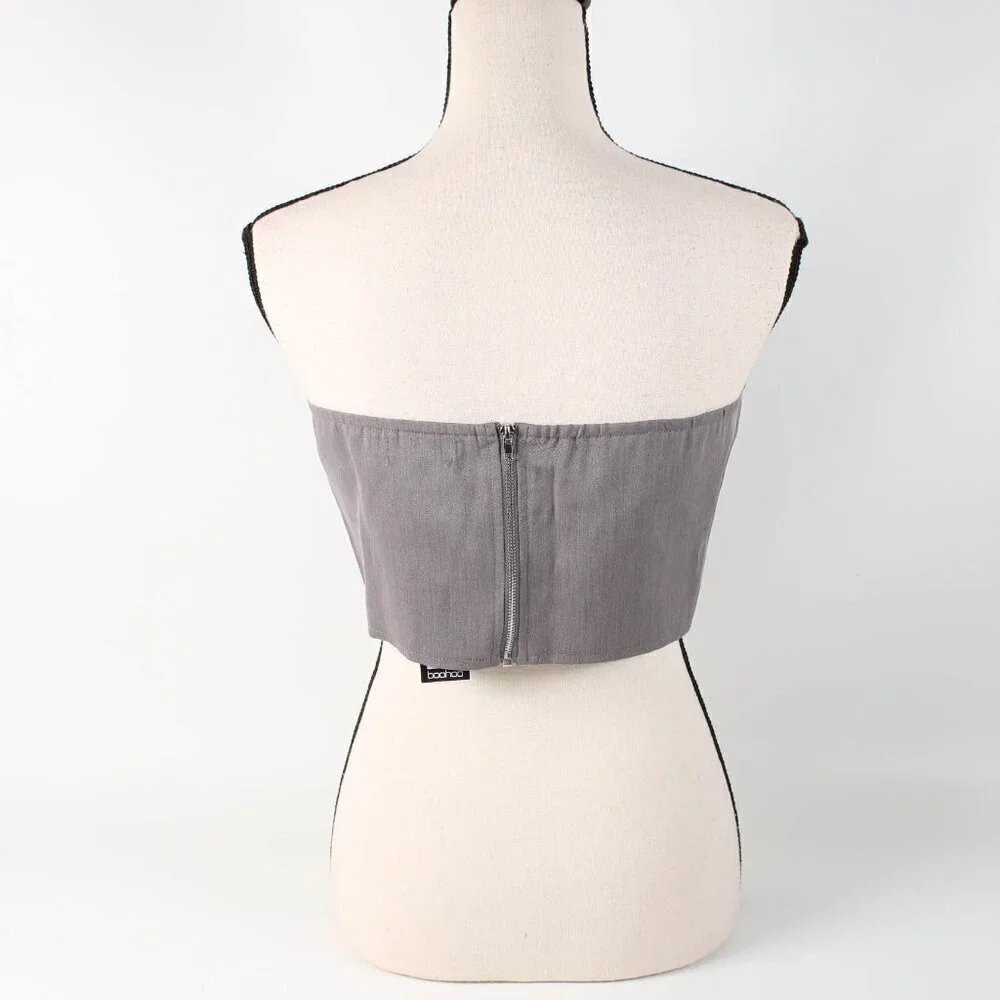 Boohoo Petite Tailored Bandeau - Size 8 - NWT - Picture 4 of 10